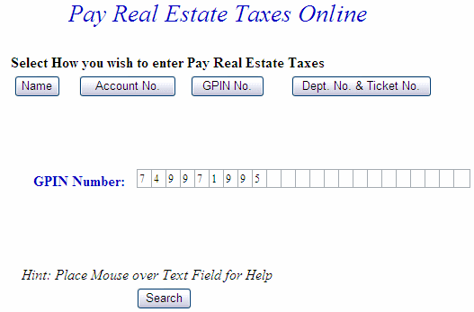 GPIN search example scfeen