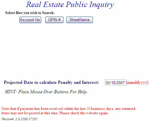 Search methods example screen
